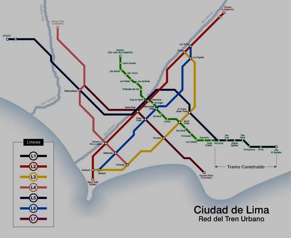 Lima peru metro žemėlapis
