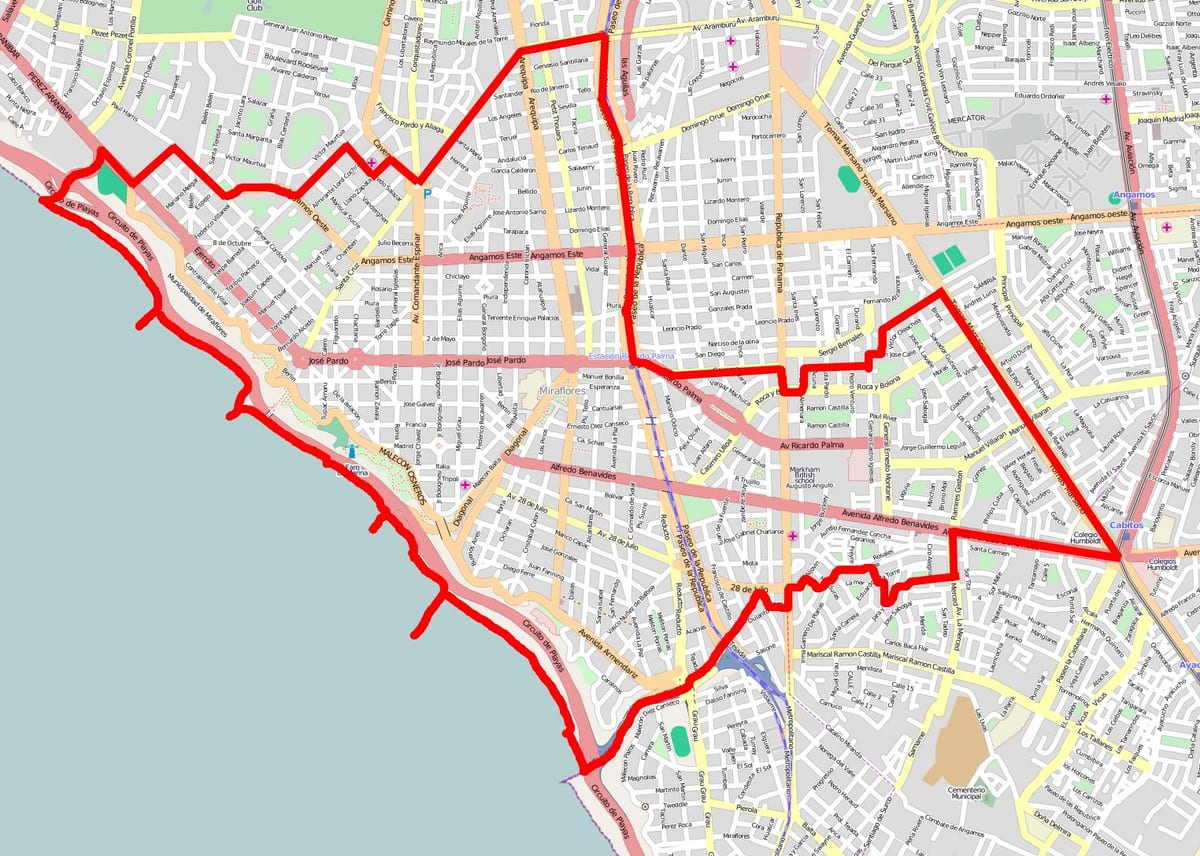 Lima miraflores žemėlapyje