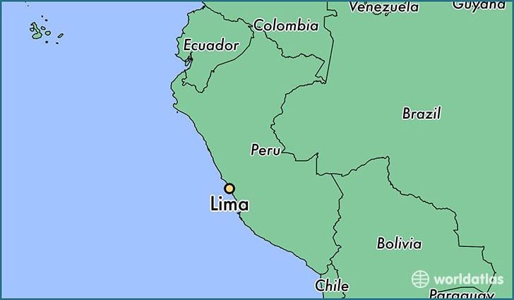 Lima peru pasaulio žemėlapis