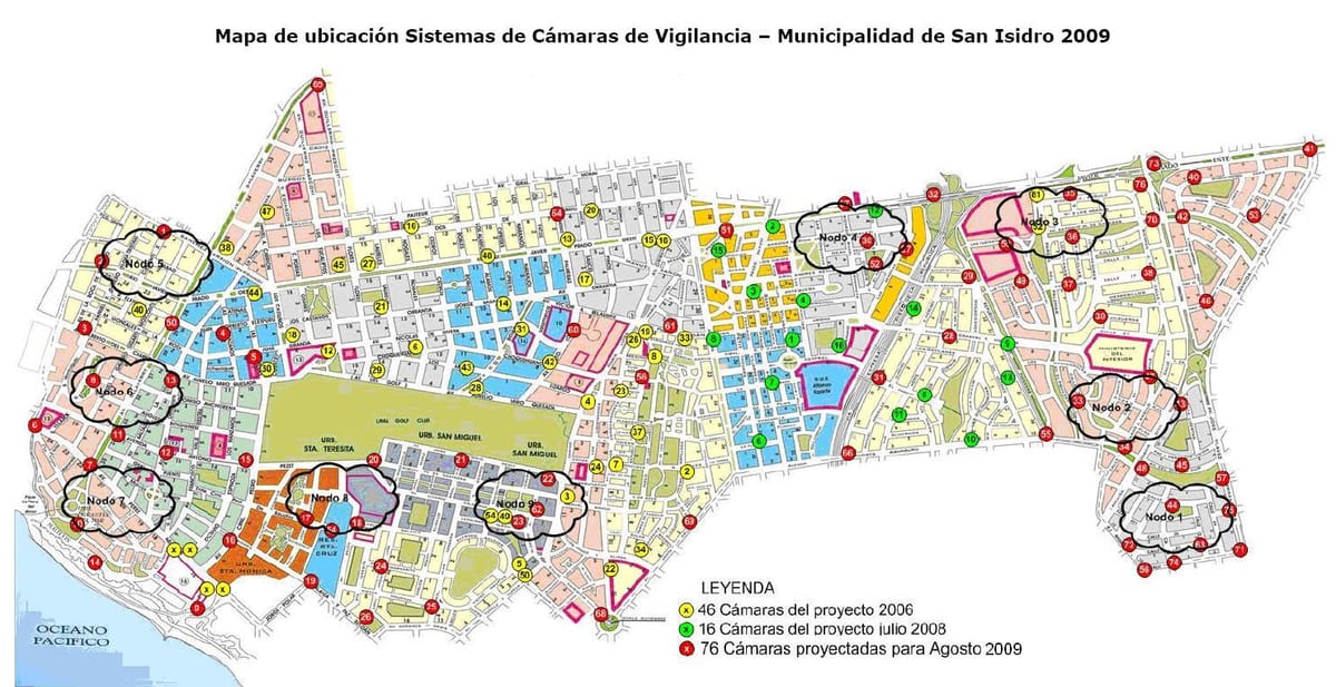 Žemėlapis san isidro Lima